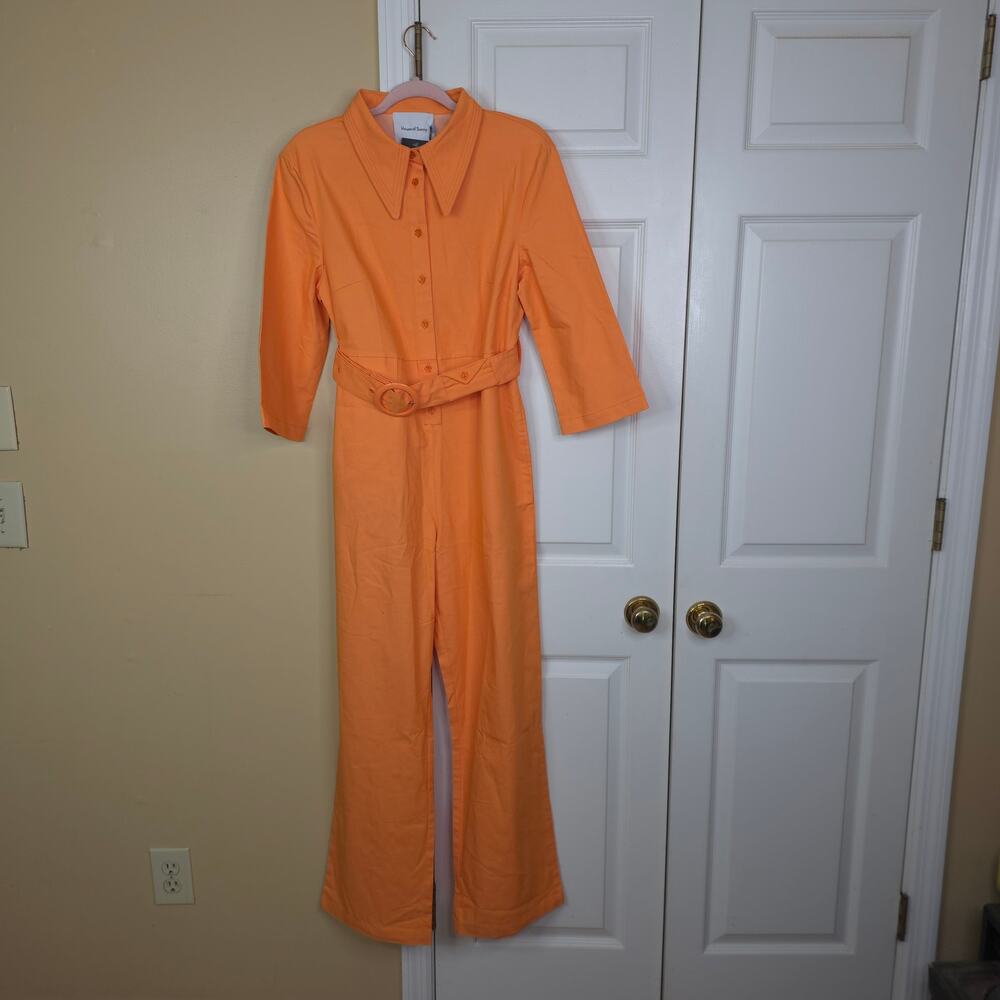 House of Sunny Long Sleeve Cotton Coveralls in Tigerlily Size 10